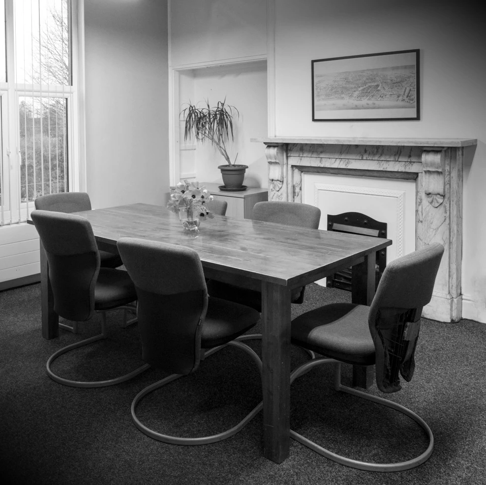 office chairs around board table